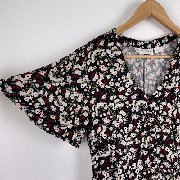 P.B. Michaels Ditsy Floral Cottagecore Retro Inspired Rayon Romper Women’s Small - Picture 3 of 10